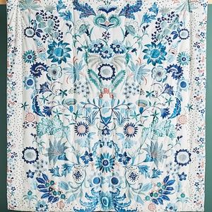 Anthropologie Velvet Hollyhock Full Quilt Set